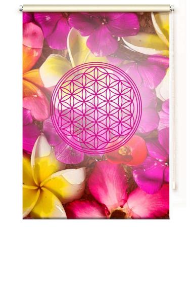 Extartiqe Duschrollo - Blume des Lebens pink dream